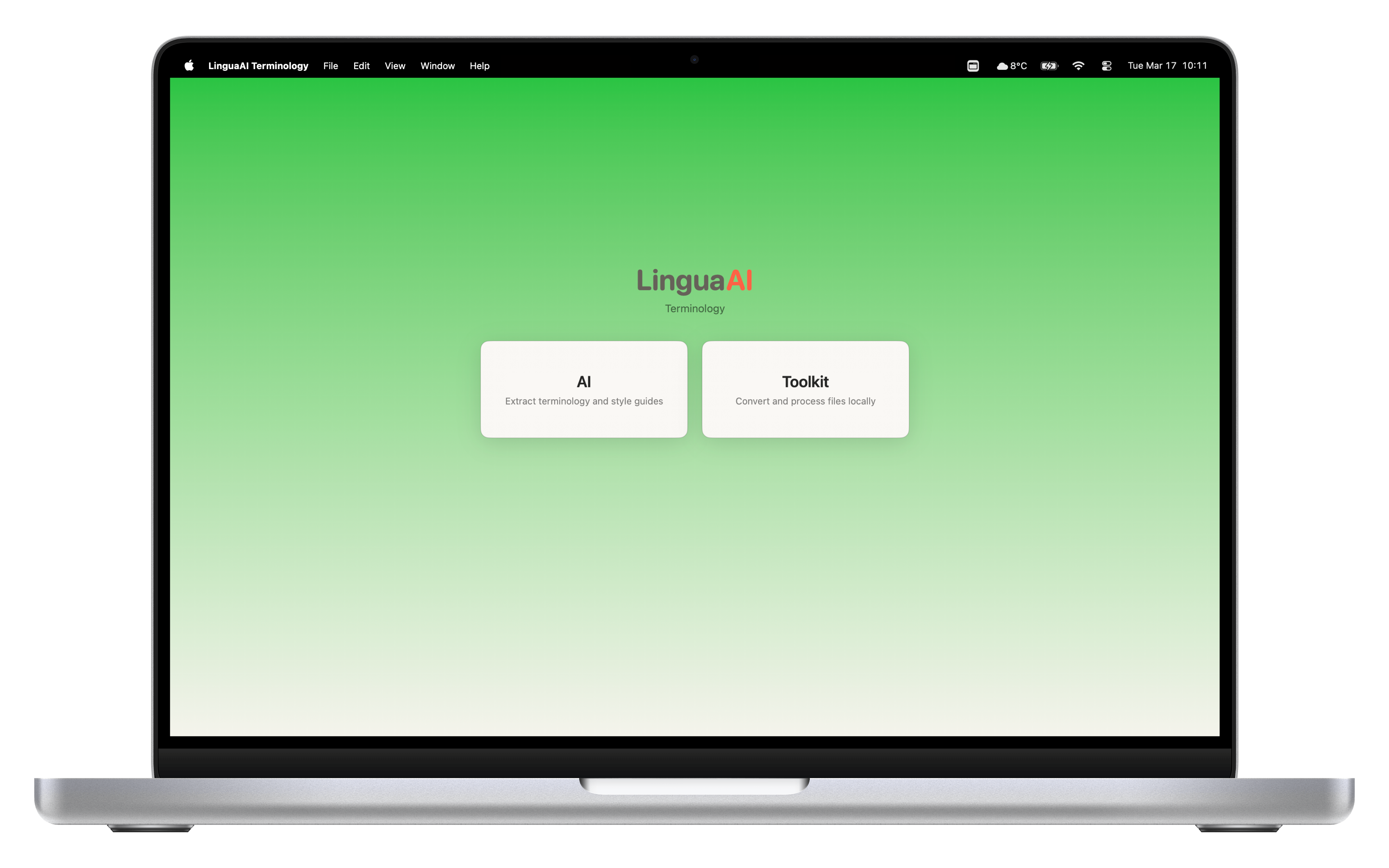 Terminology Home Screen